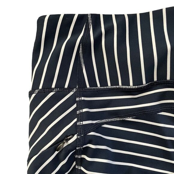 ATHLETA Contender 7/8 Leggings Navy Blue and White Striped Size Medium - Picture 5 of 7
